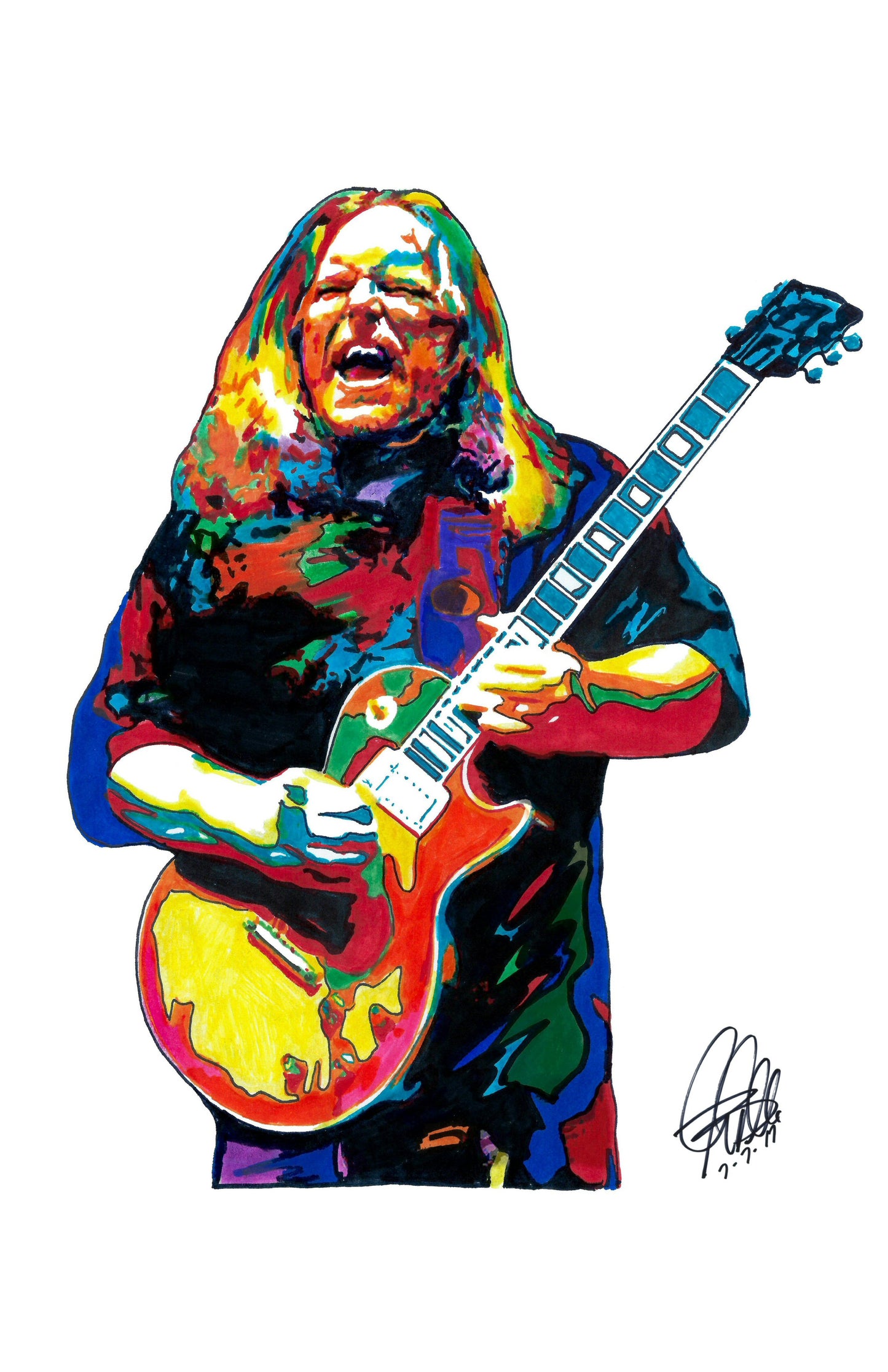 Warren Haynes Allman Brothers Rock Music Poster Print Wall Art 11x17