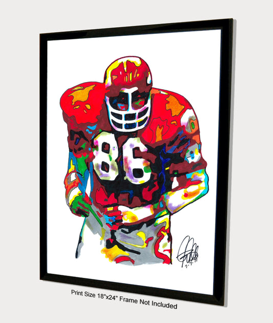 Buck Buchanan Kansas City Chiefs Football Sports Poster Print Wall Art 18x24