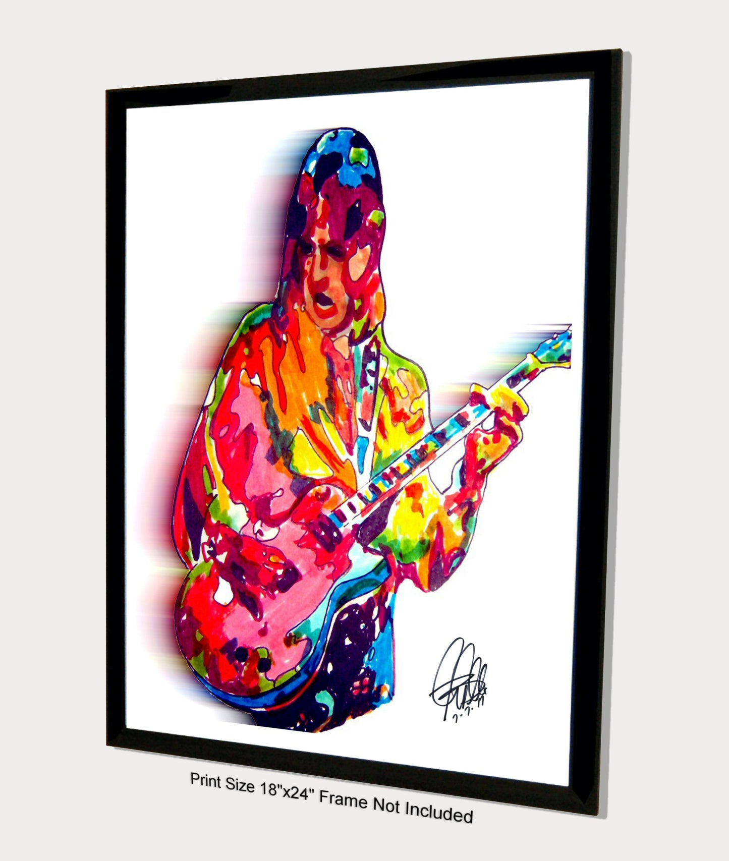 Mick Ronson David Bowie Guitar Glam Rock Music Print Poster Wall Art 18x24