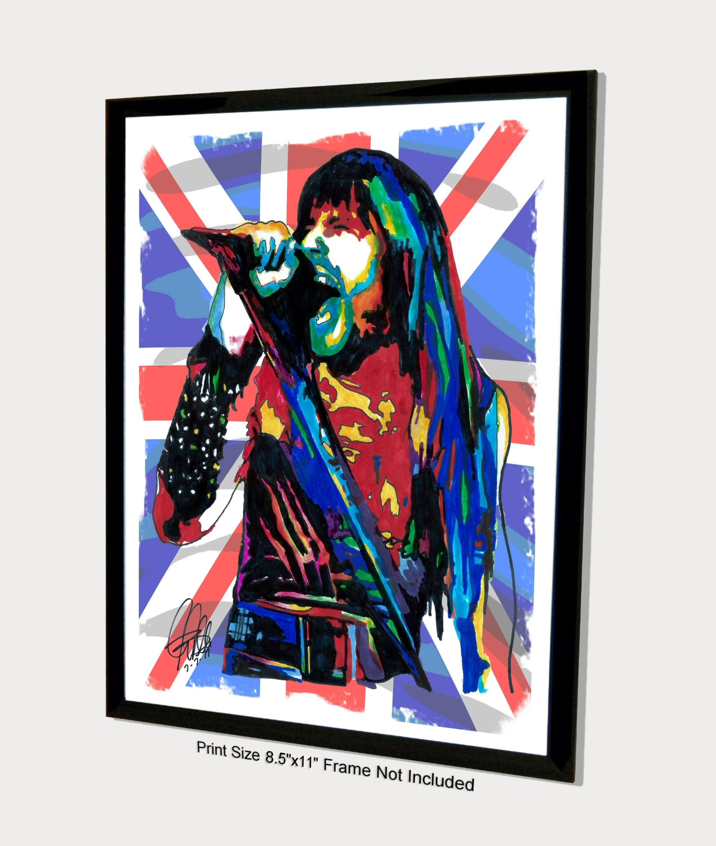 Bruce Dickinson Iron Maiden Singer Rock Music Poster Print Wall Art 8.5x11