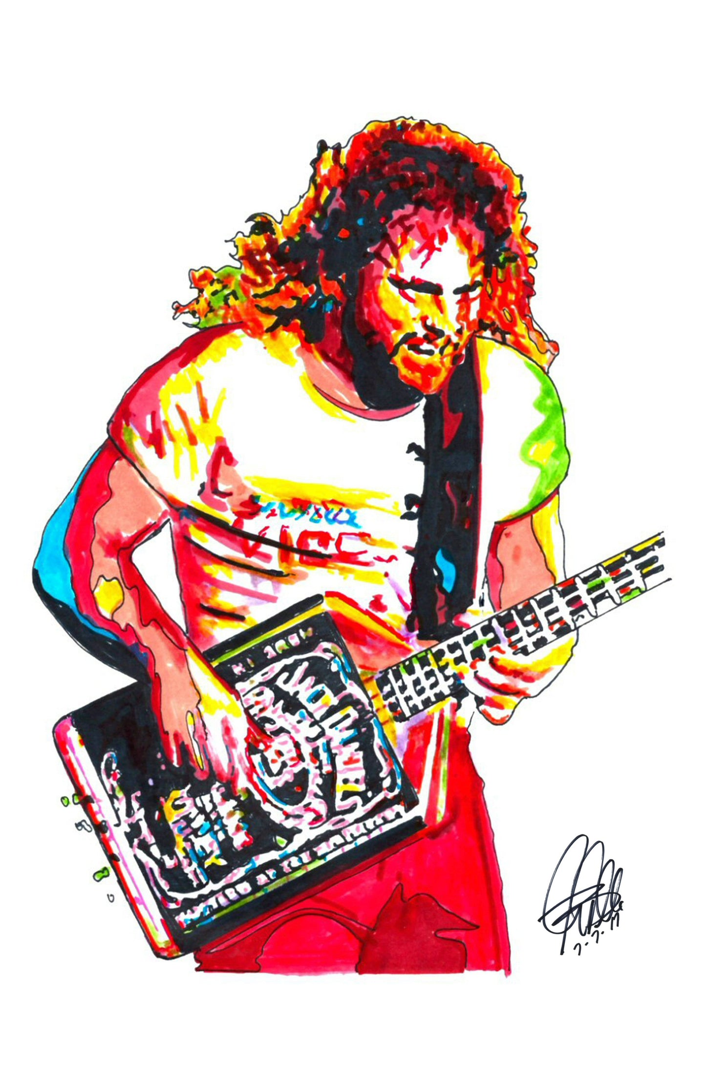 Michael Anthony Van Halen Bass Rock Music Art Poster Print 11x17