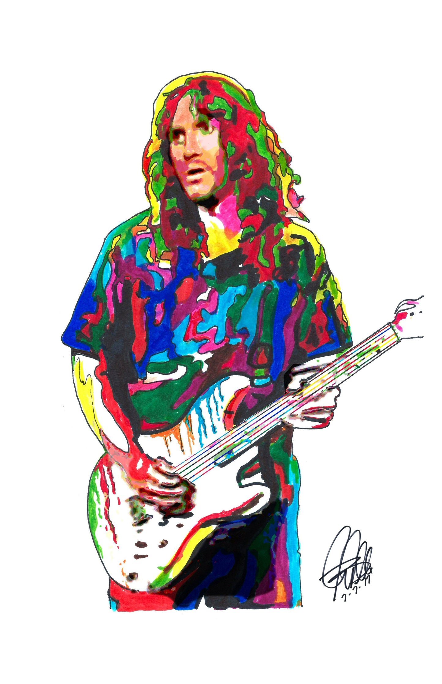 John Frusciante Red Hot Chili Peppers Rock Music Poster Print Wall Art 11x17