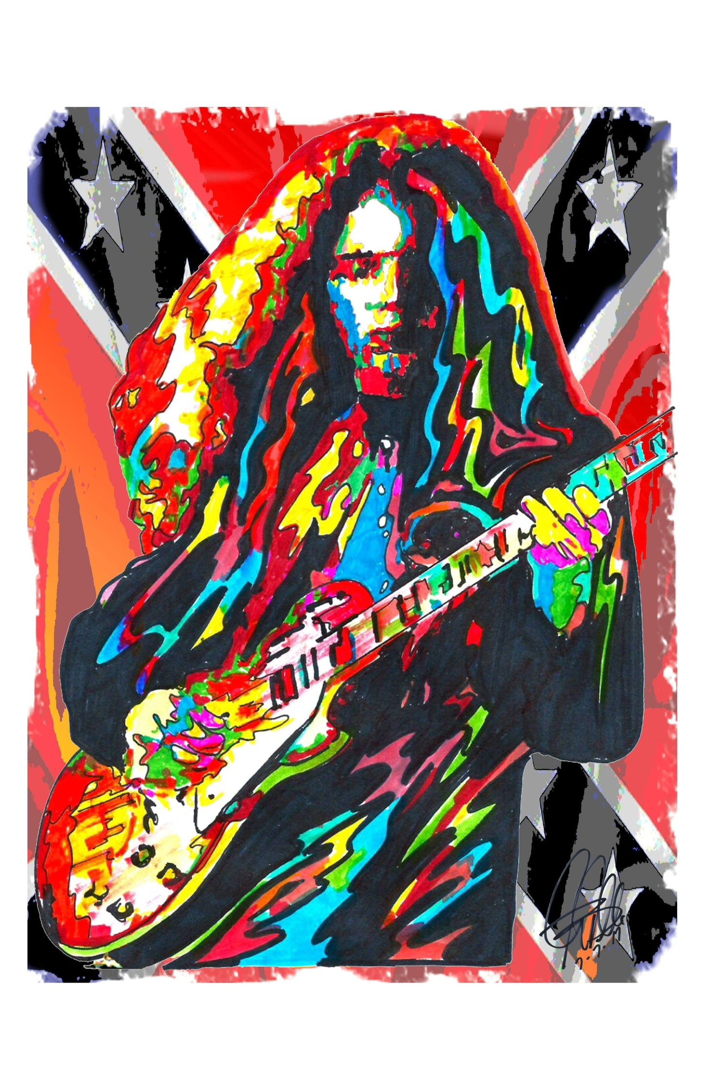 Gary Rossington Lynyrd Skynyrd Guitar Rock Music Poster Print Wall Art 11x17