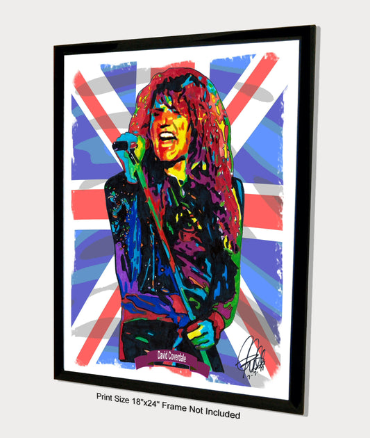 David Coverdale Whitesnake Singer Hard Rock Music Poster Print Wall Art 18x24