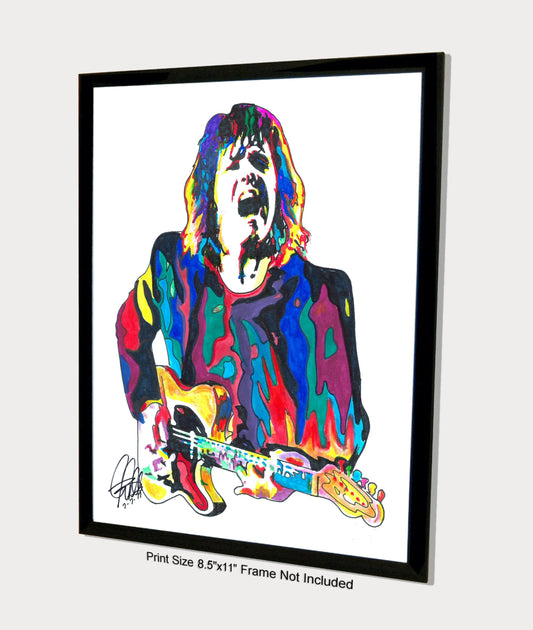 Gary Moore Singer Guitar Rock Music Poster Print Wall Art 8.5x11