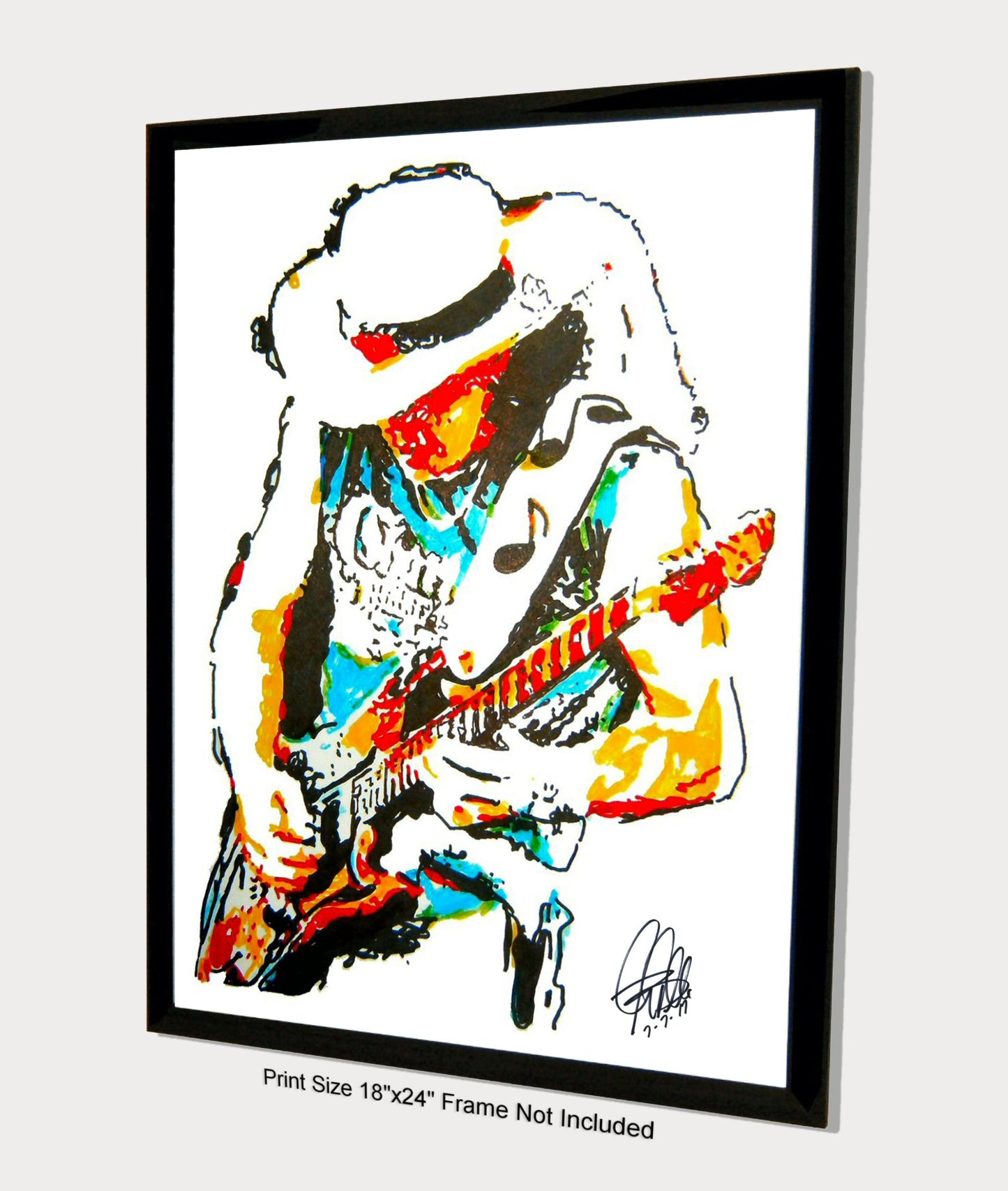 Stevie Ray Vaughan SRV Blues Rock Music Print Poster Wall Art 18x24