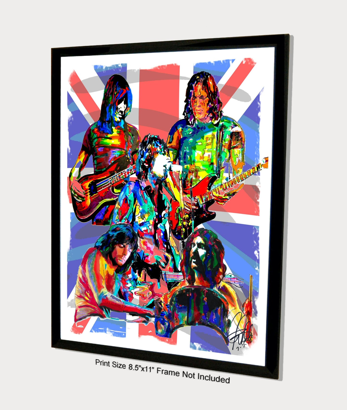 Pink Floyd Waters Gilmour Barrett Rock Music Poster Print Wall Art 8.5x11