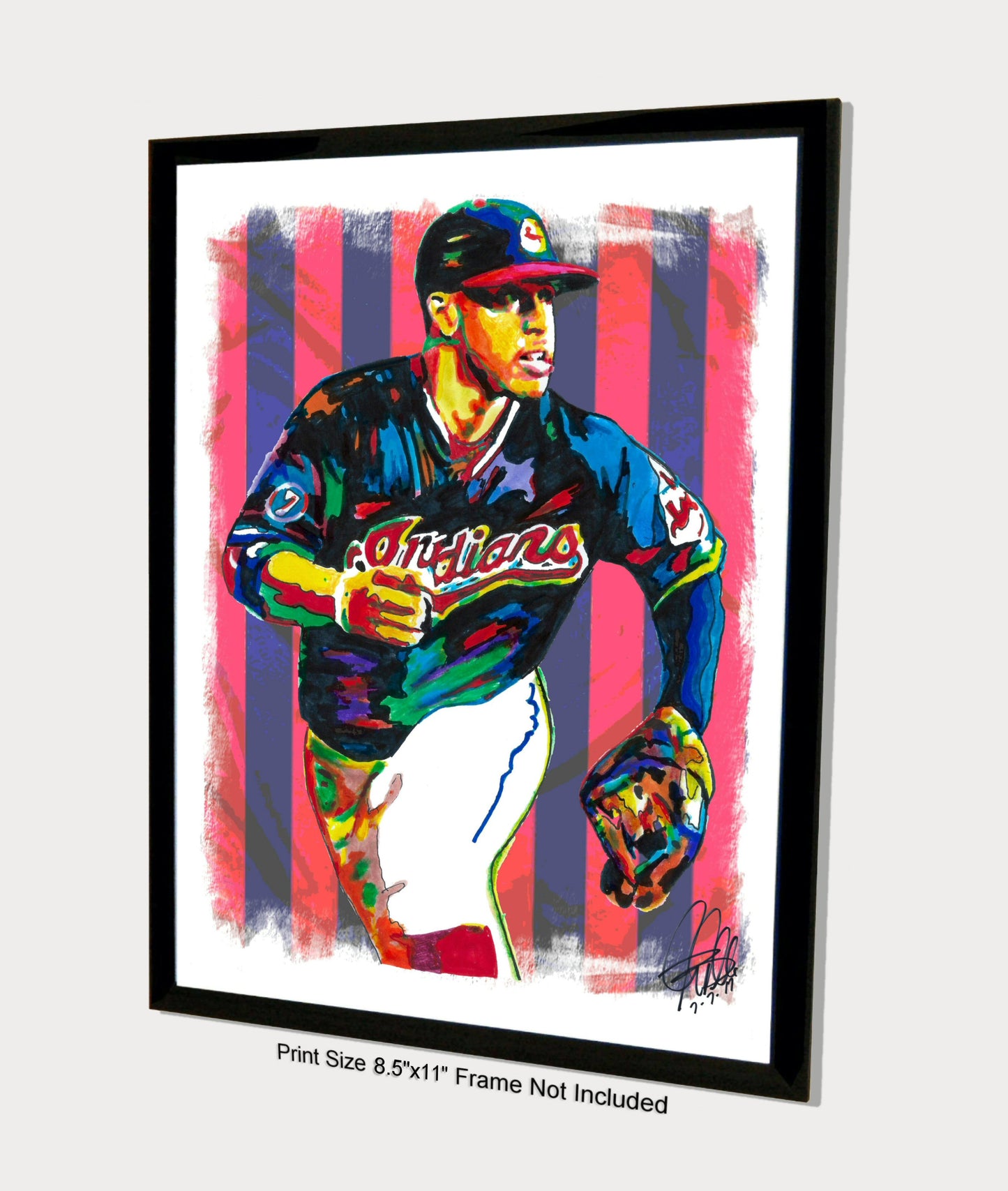 Francisco Lindor Cleveland Baseball Sports Poster Print Wall Art 8.5x11