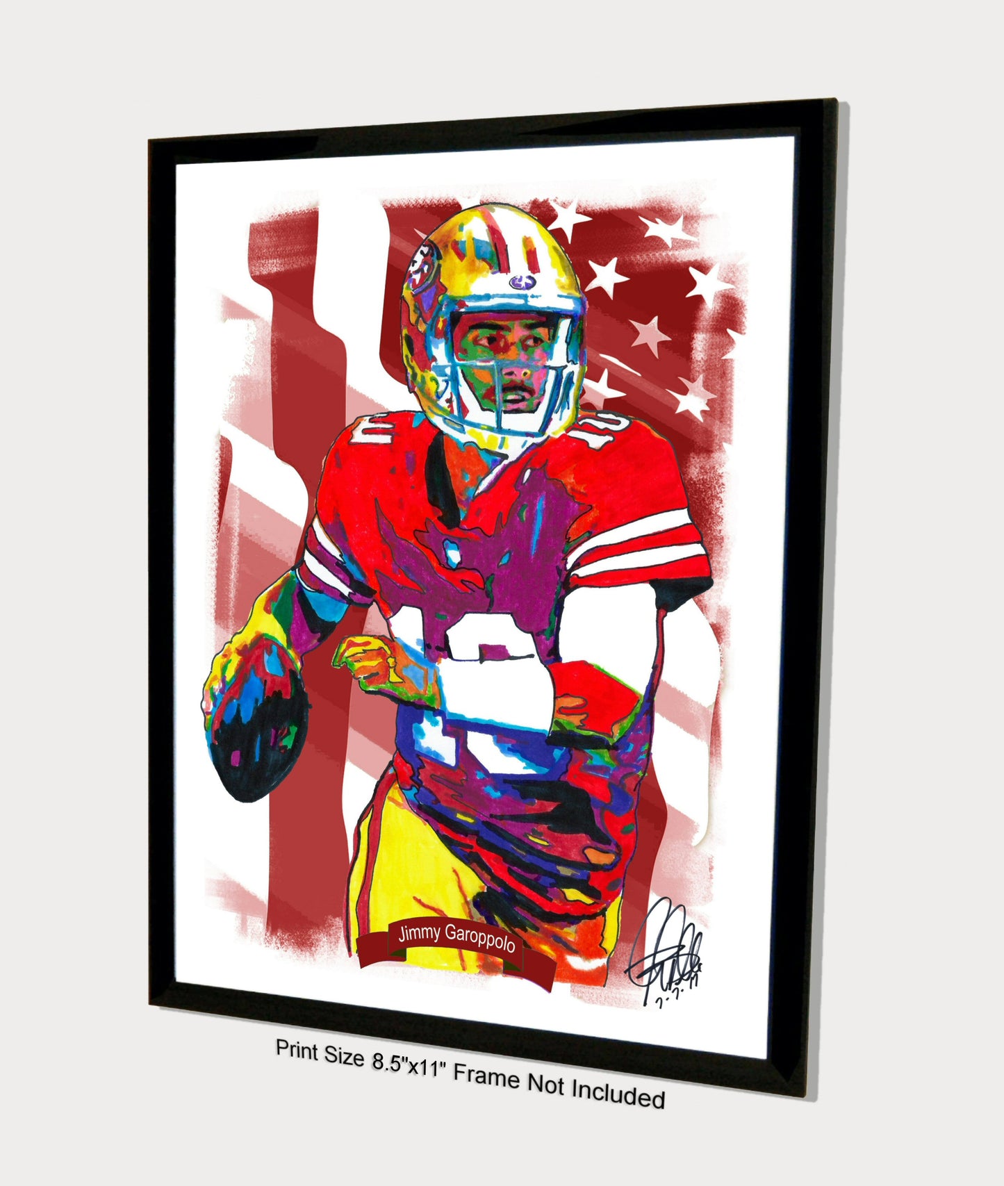 Jimmy Garoppolo San Francisco 49ers Football Poster Print Wall Art 8.5x11