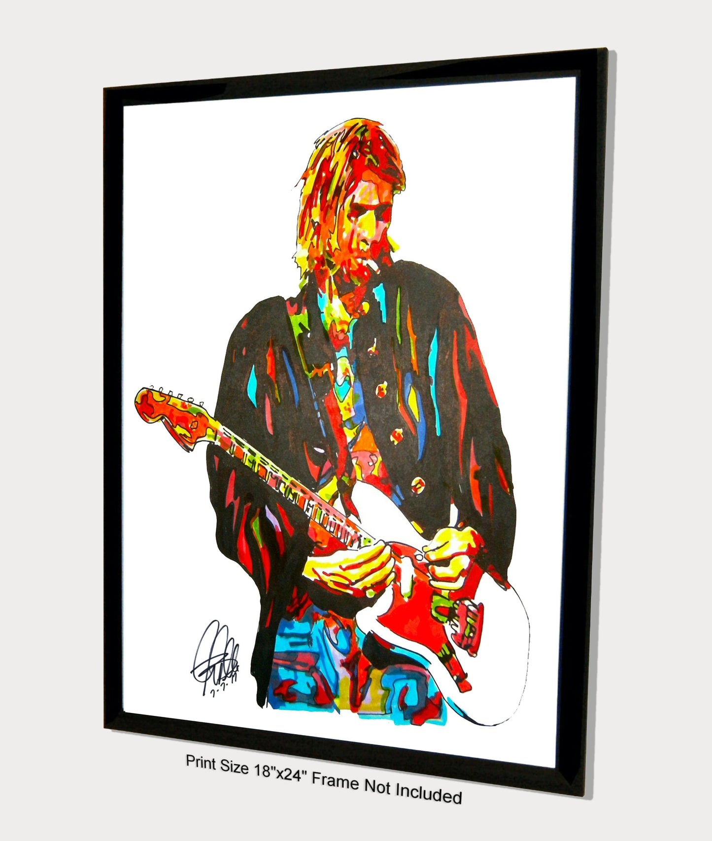 Kurt Cobain Nirvana Grunge Rock Music Poster Print Wall Art 18x24