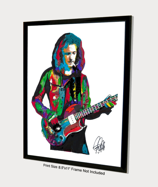 Jack Bruce Cream Bass Guitar Blues Rock Music Poster Print Wall Art 8.5x11