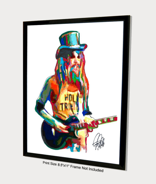 Leon Russell Rock Singer Guitar Piano Music Poster Print Wall Art 8.5x11