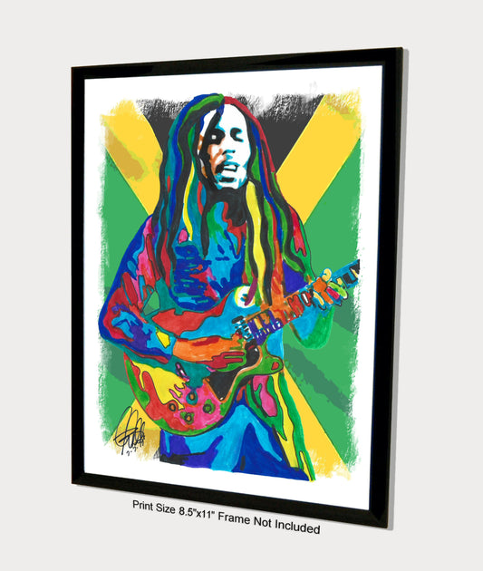 Bob Marley The Wailers Reggae Music Poster Print Wall Art 8.5x11