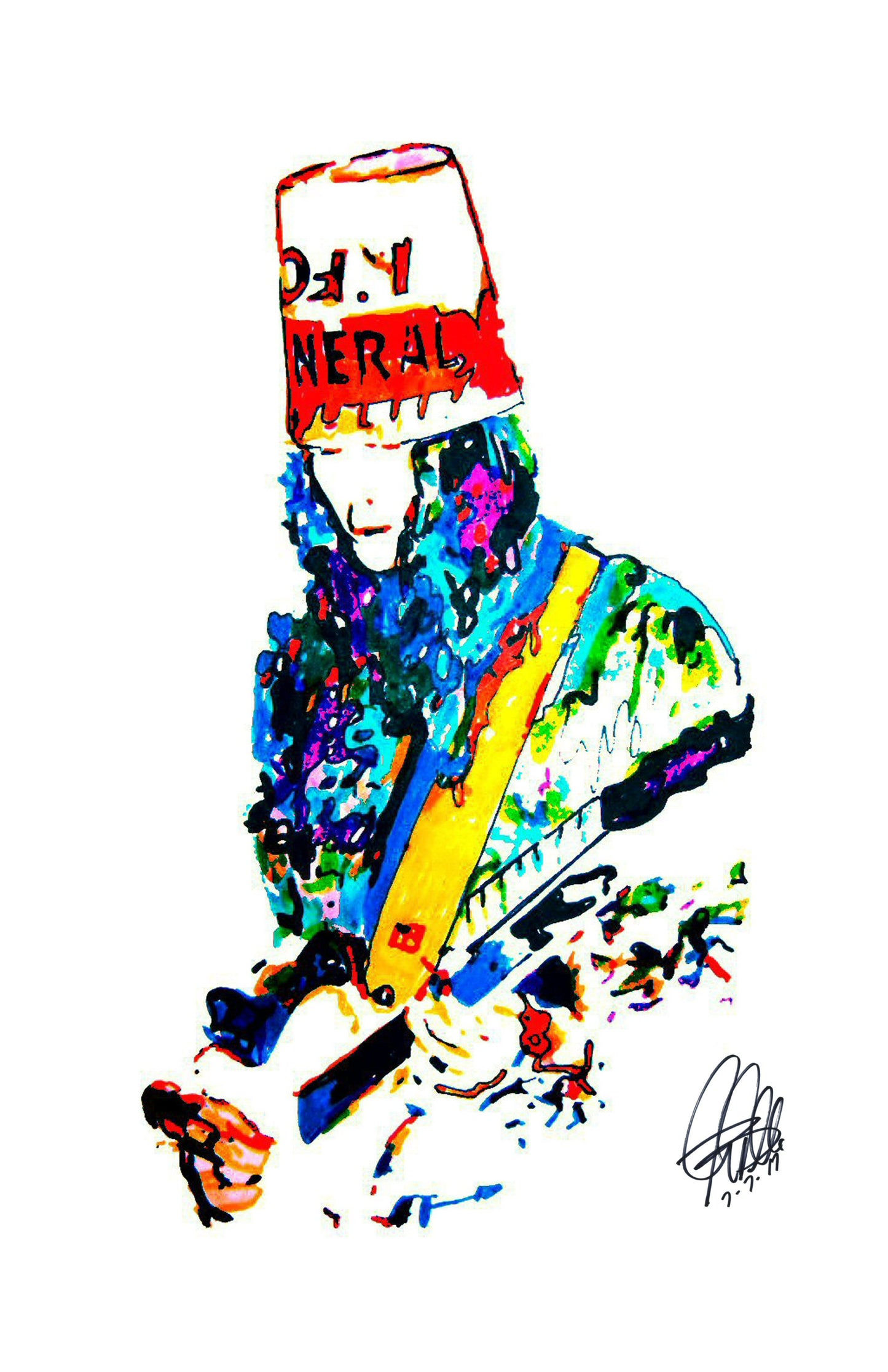 Buckethead Guitar Rock Metal Music Poster Print Wall Art 11x17