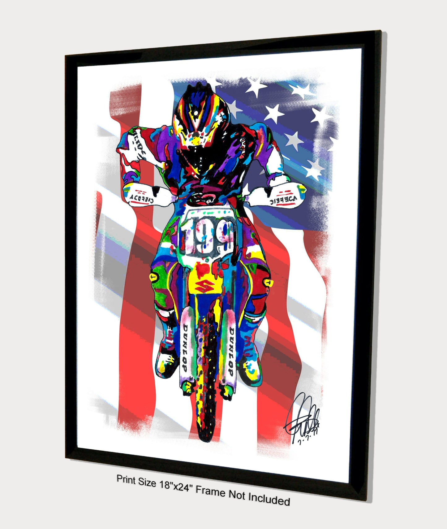 Travis Pastrana Freestyle Dirt Bike Motorcycle Poster Print Wall Art 18x24