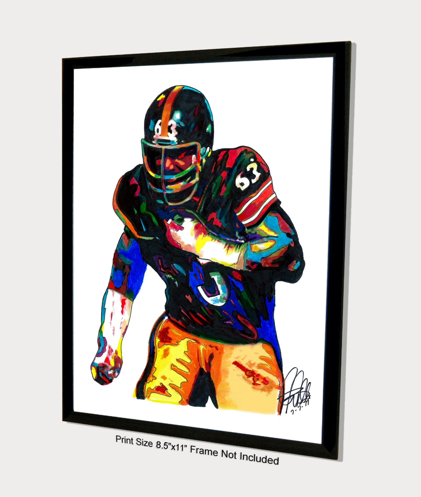 Ernie Holmes Pittsburgh Steelers Football Sports Poster Print Wall Art 8.5x11