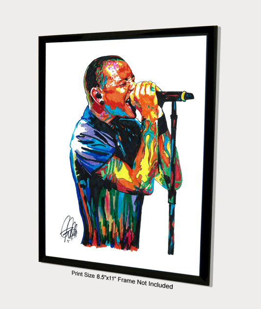 Chester Bennington Linkin Park Rock Music Poster Print Wall Art 8.5x11
