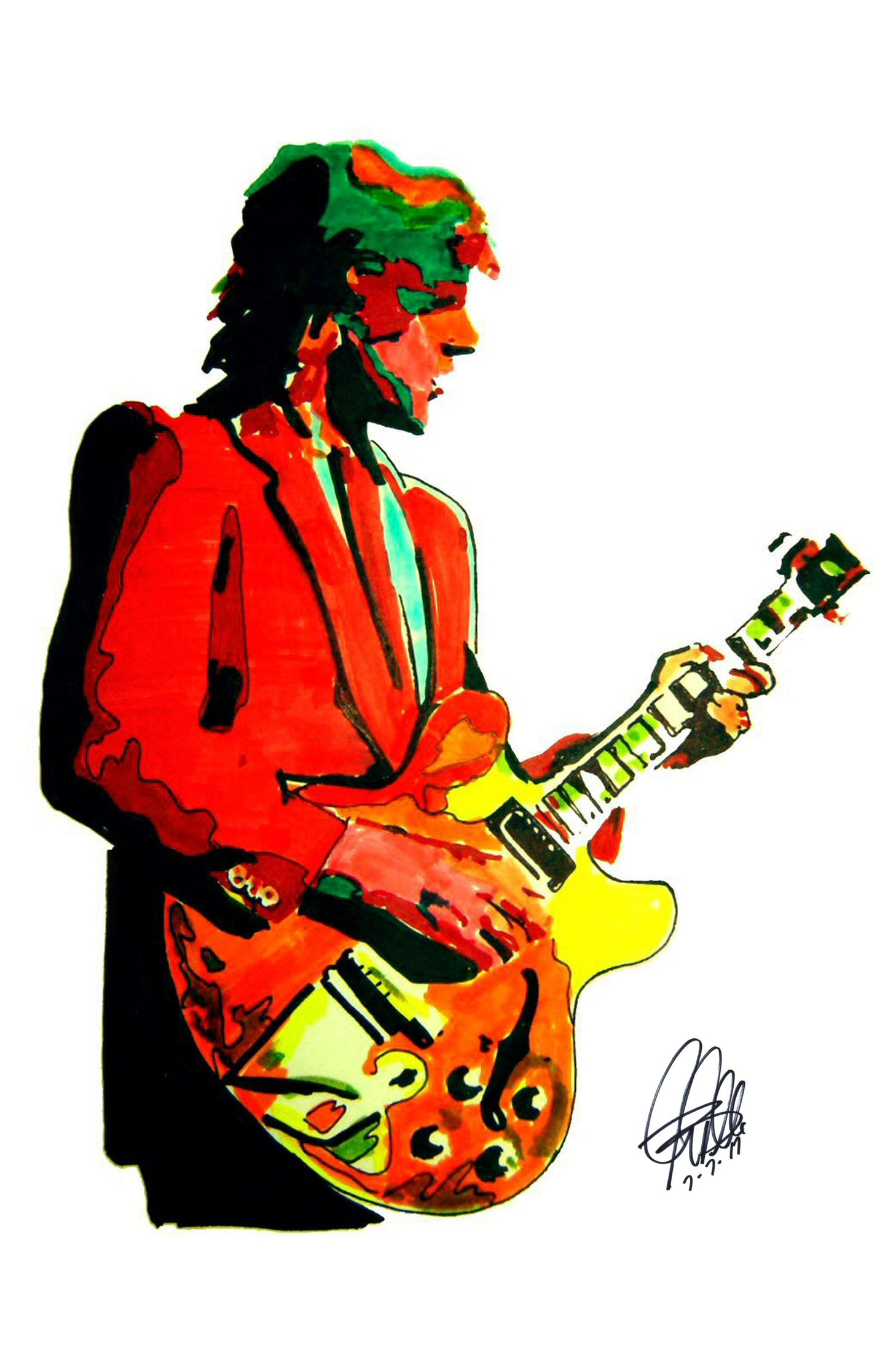 Alex Lifeson Rush Guitar Hard Rock Music Poster Print Wall Art 11x17