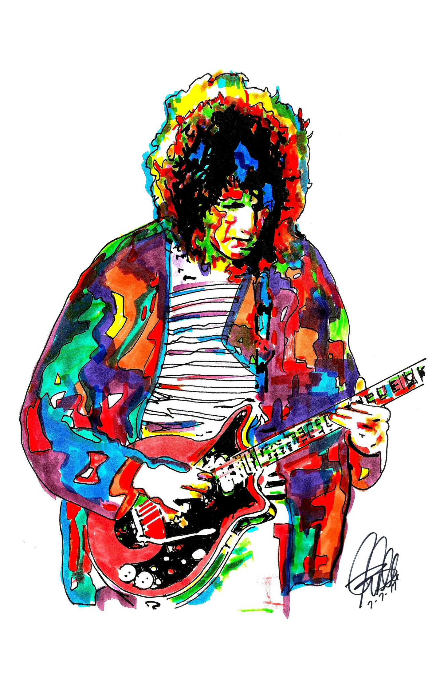 Brian May Queen Guitar Rock Music Poster Print Wall Art 11x17