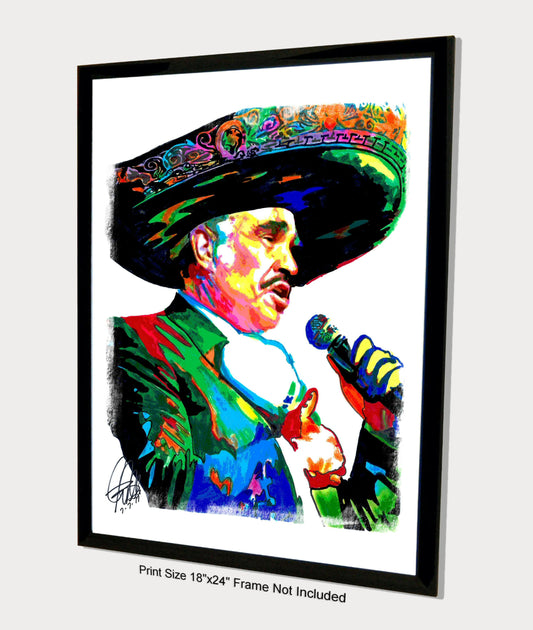 Vicente Fernandez Singer Mexican Music Print Poster Wall Art 18x24