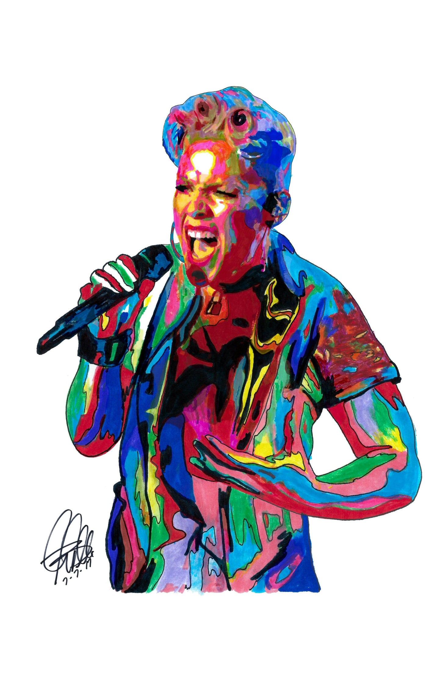 Pink Singer Rock Pop R&B Music Poster Print Wall Art 11x17