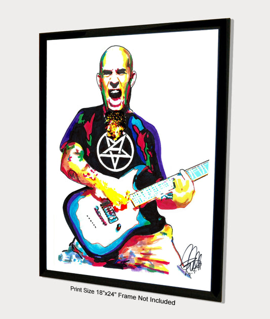 Scott Ian Anthrax Guitar Thrash Metal Music Print Poster Wall 18x24