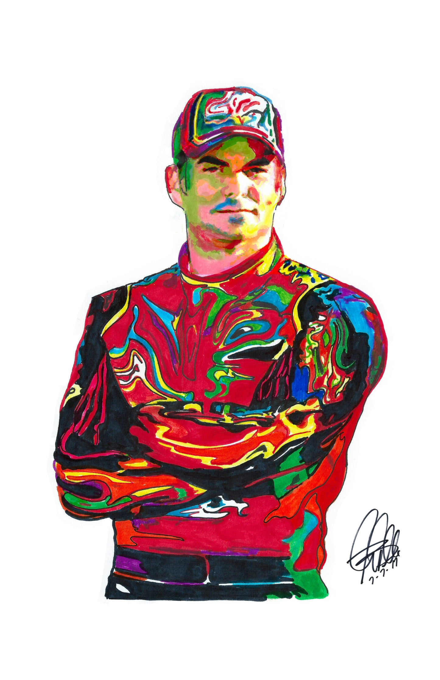 Jeff Gordon Nascar Stock Car Racing Driver Poster Print Wall Art 11x17