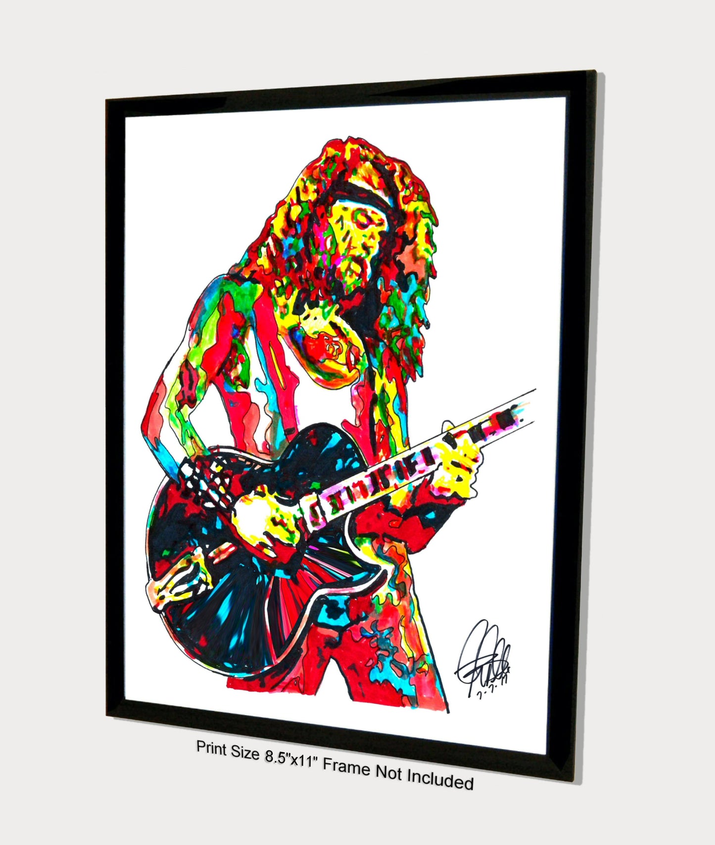 Ted Nugent Guitar Rock Music Poster Print Wall Art 8.5x11
