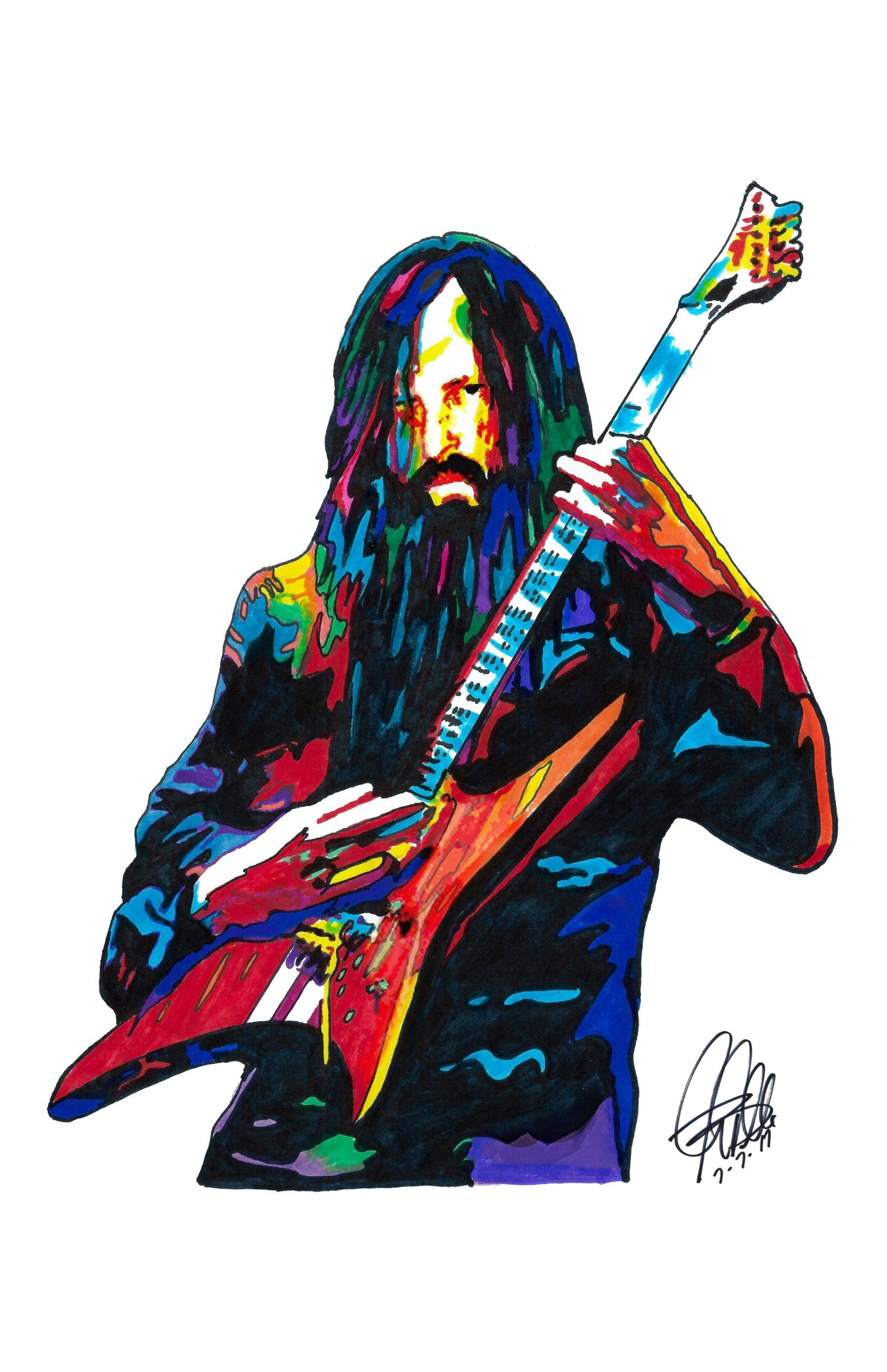 Oli Herbert All That Remains Guitar Rock Music Poster Print Wall Art 11x17