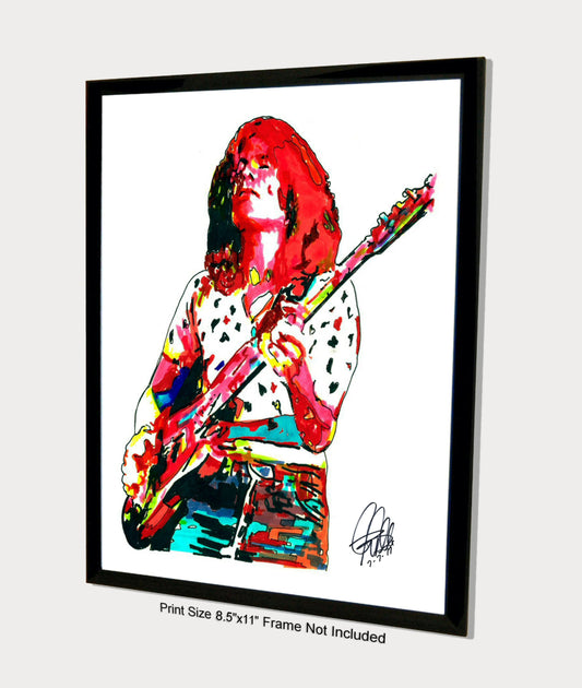 John Paul Jones Led Zeppelin Bass Hard Rock Music Poster Print Wall Art 8.5x11