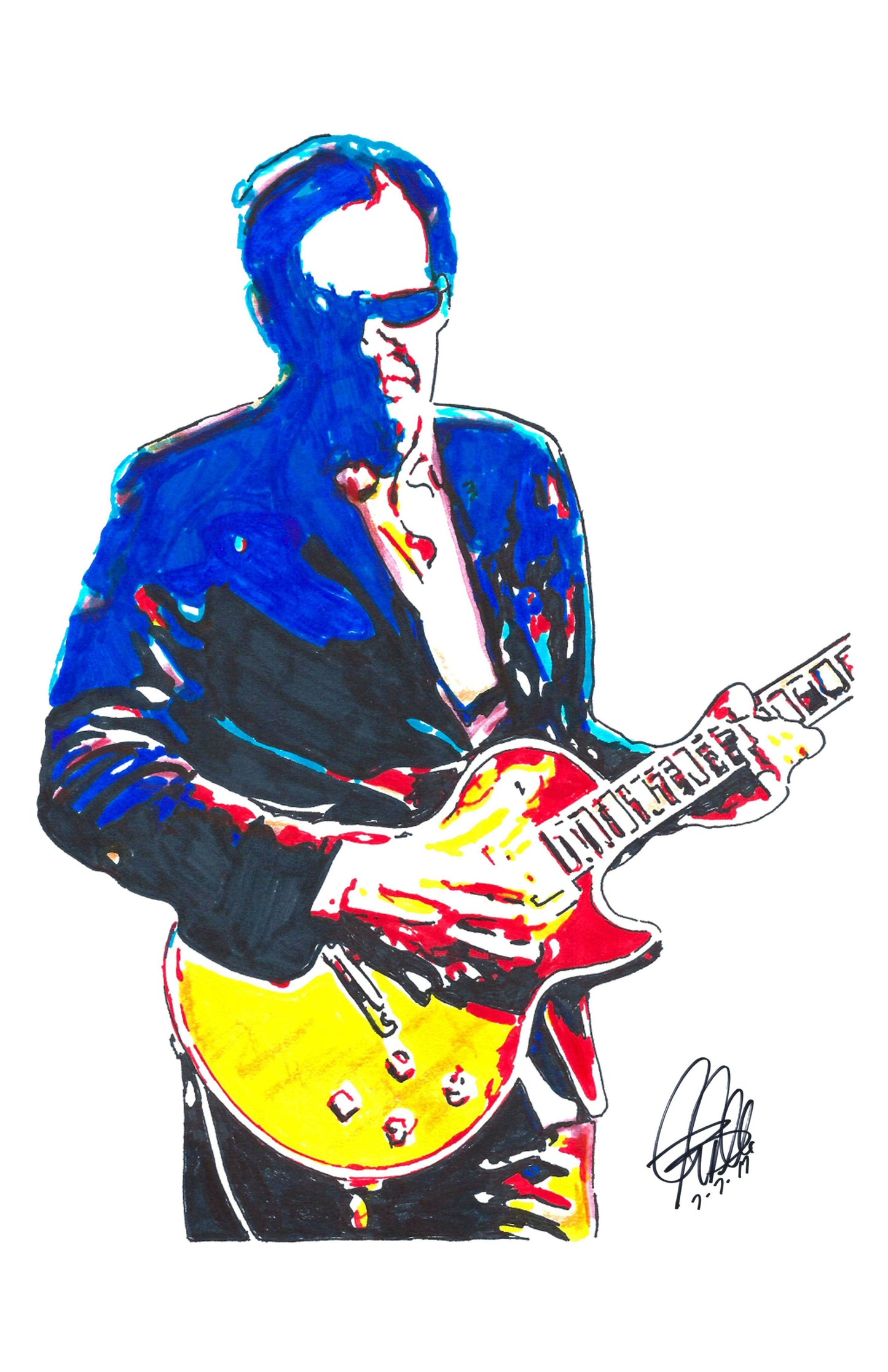 Joe Bonamassa Blues Hard Rock Guitar Music Poster Print Wall Art 11x17