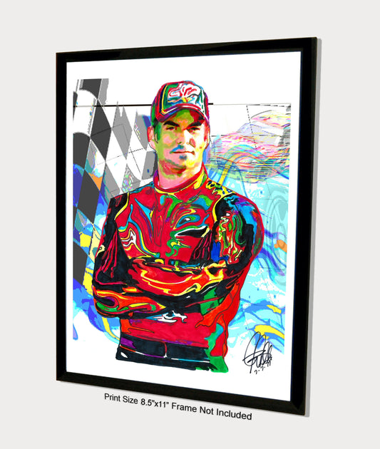 Jeff Gordon Nascar Stock Car Racing Poster Print Wall Art 8.5x11