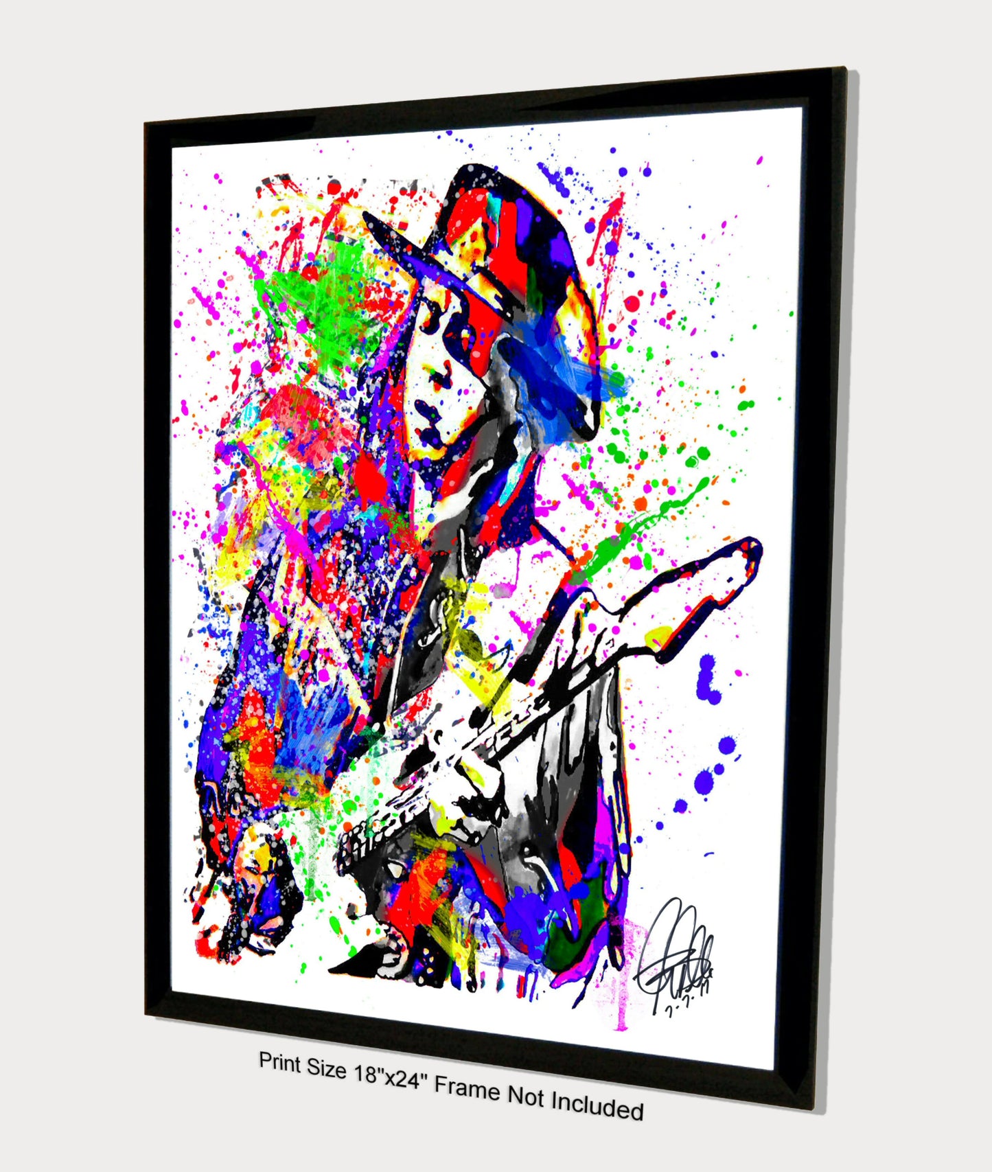 Stevie Ray Vaughan SRV Guitar Blues Rock Blues Music Poster Print 18x24