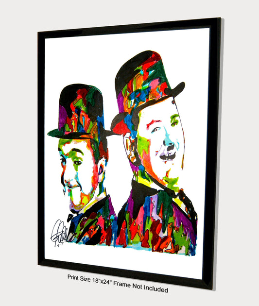 Laurel and Hardy Comedy Poster Print Wall Art 18x24