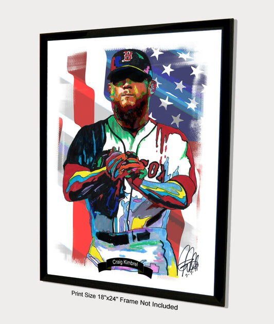 Craig Kimbrel Boston Red Sox Baseball Print Poster Wall Art 18x24