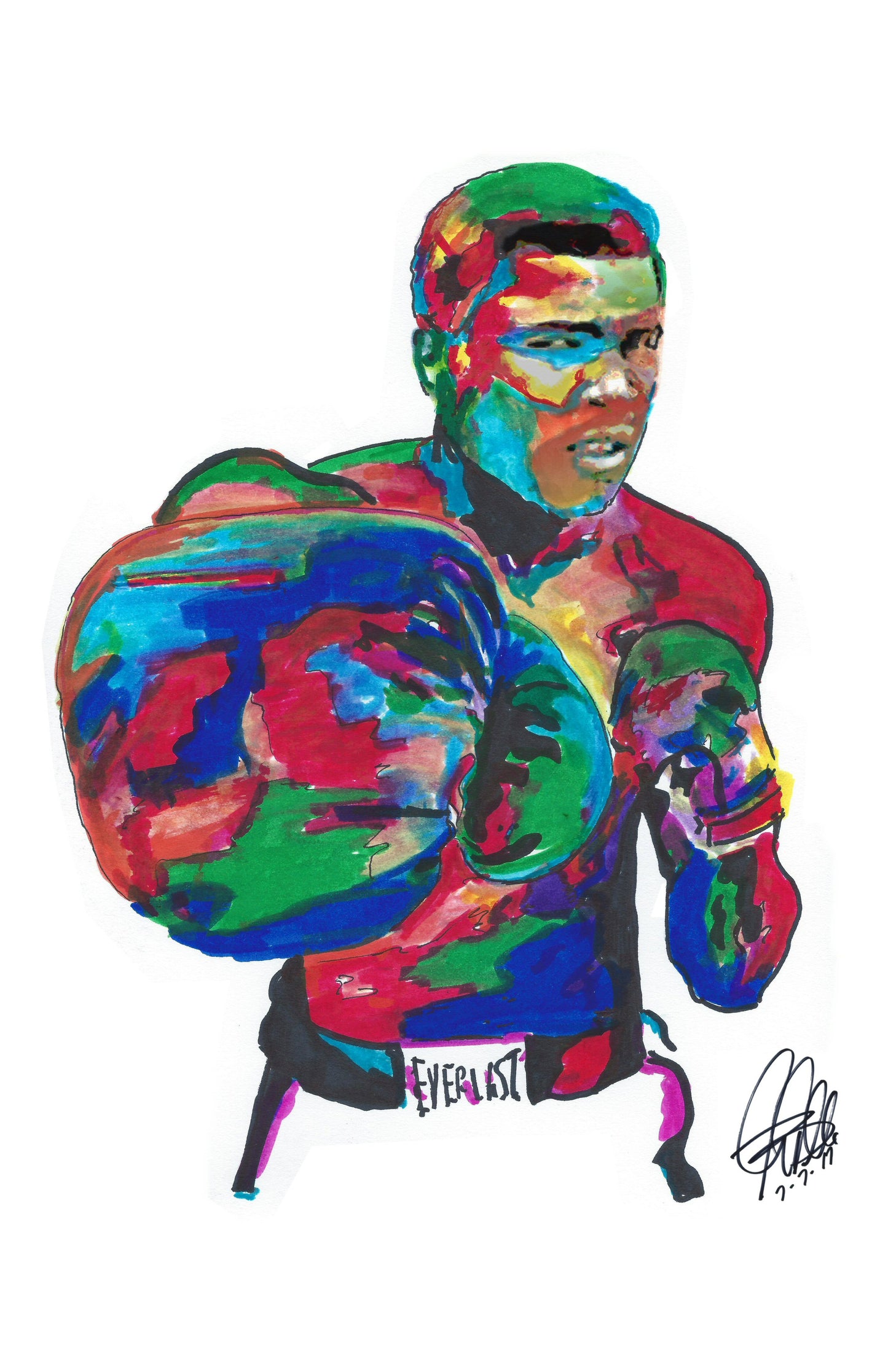 Muhammad Ali Sports Boxing Poster Print Wall Art 11x17