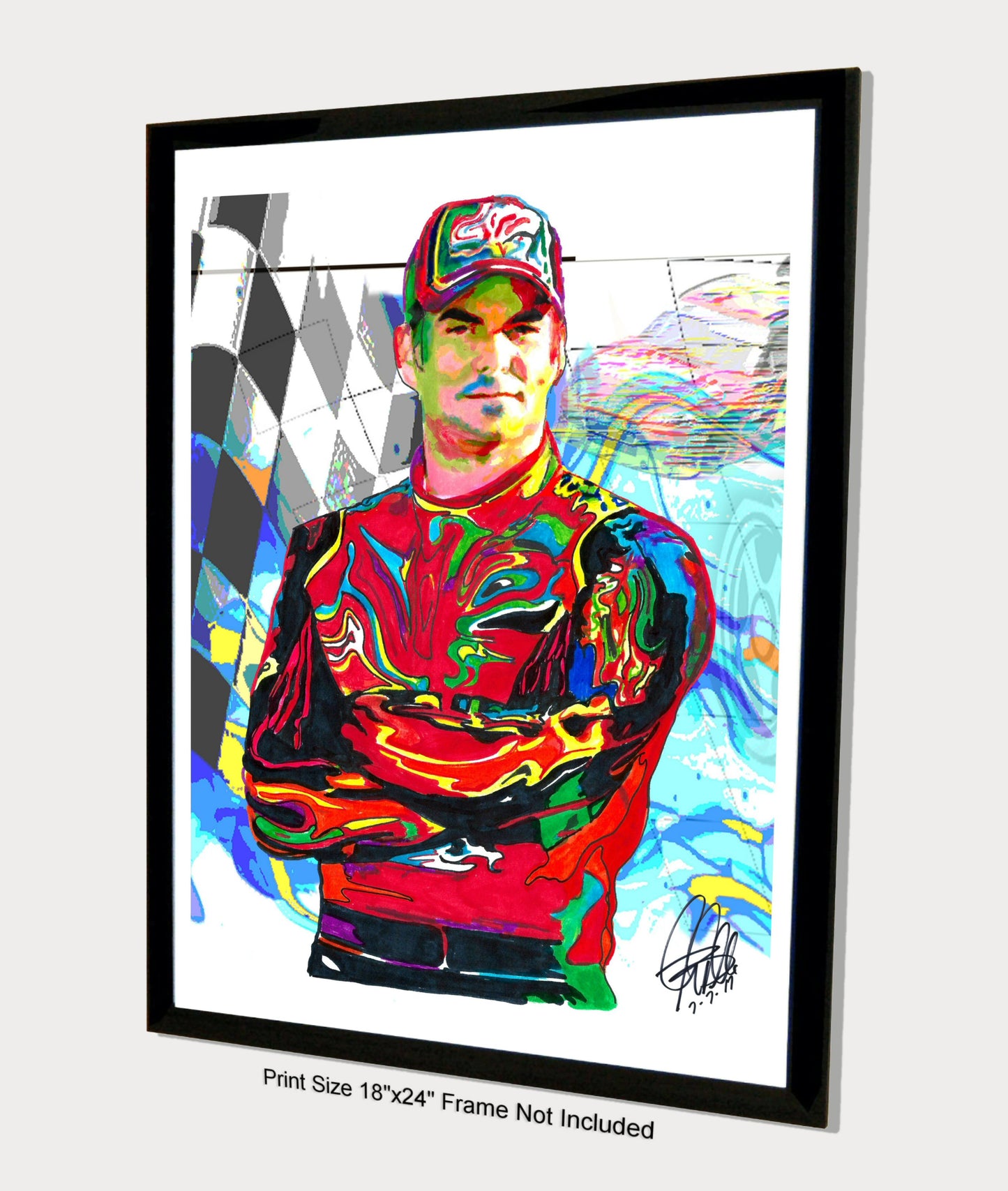 Jeff Gordon Nascar Stock Car Racing Poster Print Wall Art 18x24