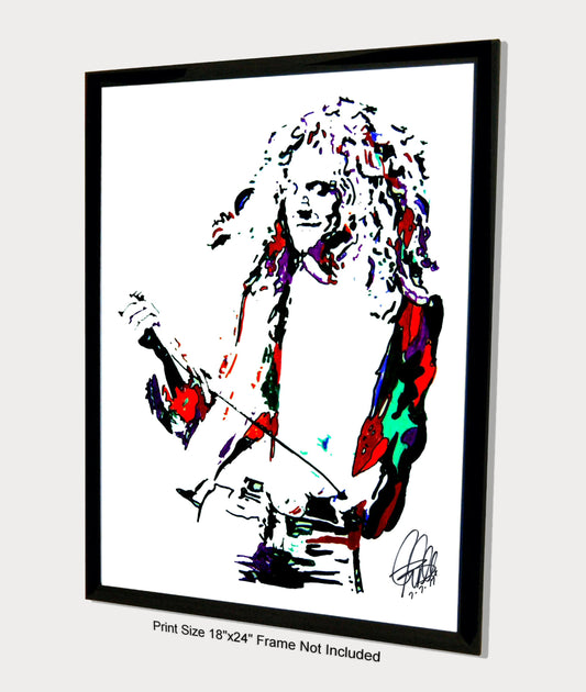 Robert Plant Led Zeppelin Singer Rock Music Poster Print Wall Art 18x24