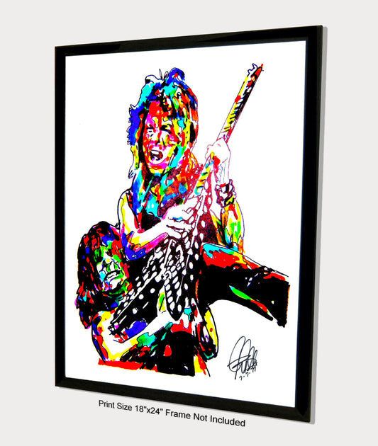 Randy Rhoads Ozzy Guitar Hard Rock Music Poster Print Wall Art 18x24