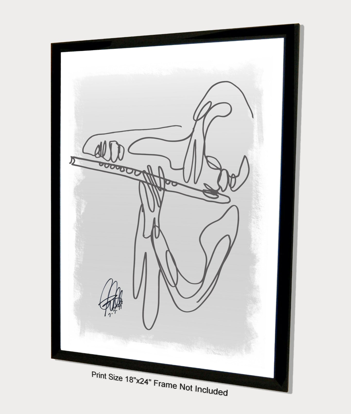 Flute Player Music Poster Print Wall Art 18x24