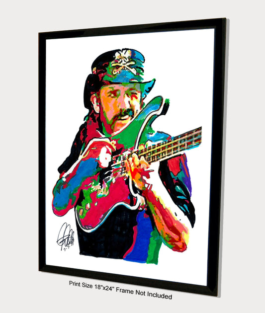 Lemmy Motorhead Bass Metal Rock Music Poster Print Wall Art 18x24