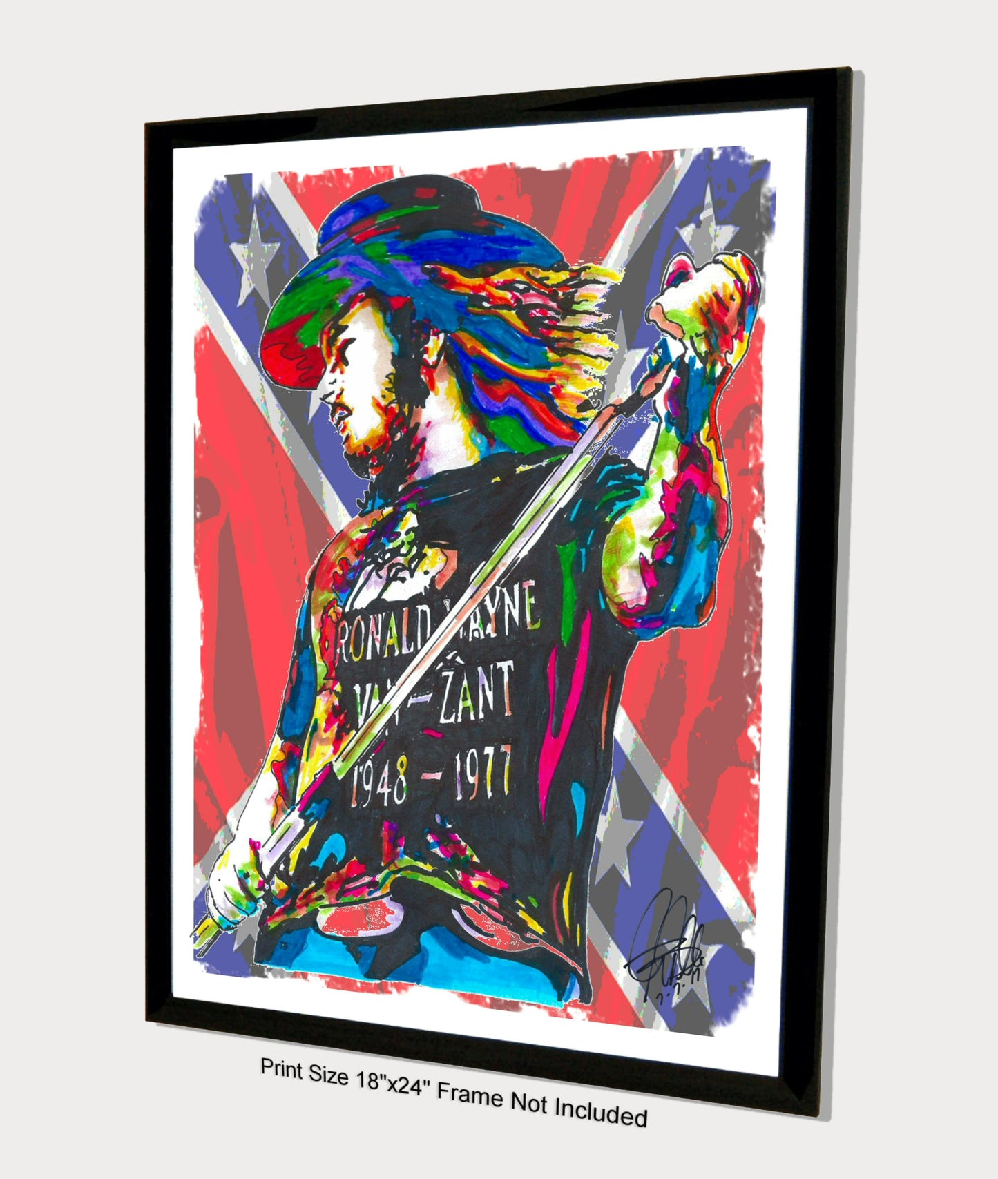 Ronnie Van Zant Lynyrd Skynyrd Singer Rock Music Poster Print Art 18x24