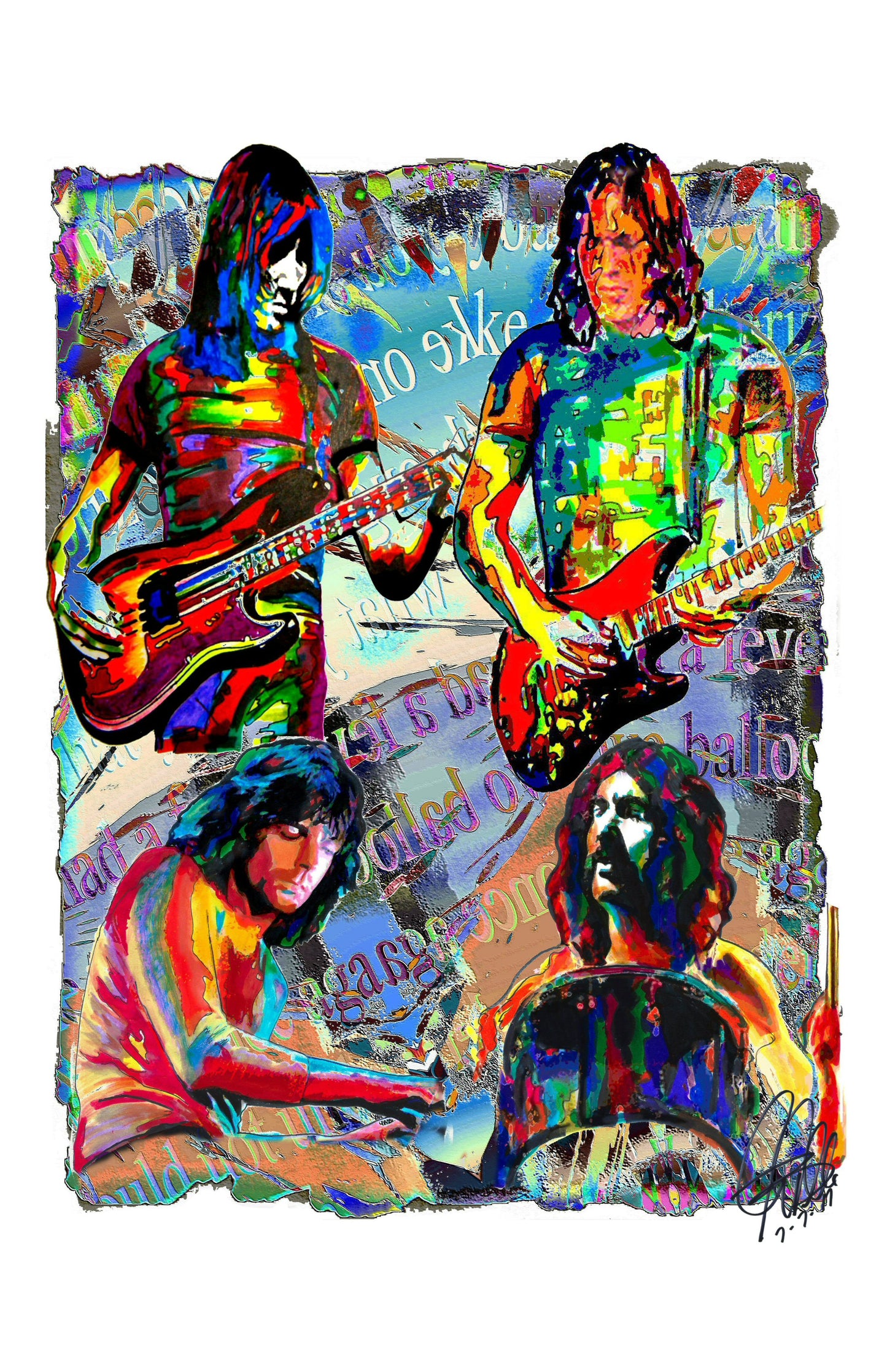 Pink Floyd Waters Gilmour Rock Music Poster Print Wall Art 11x17