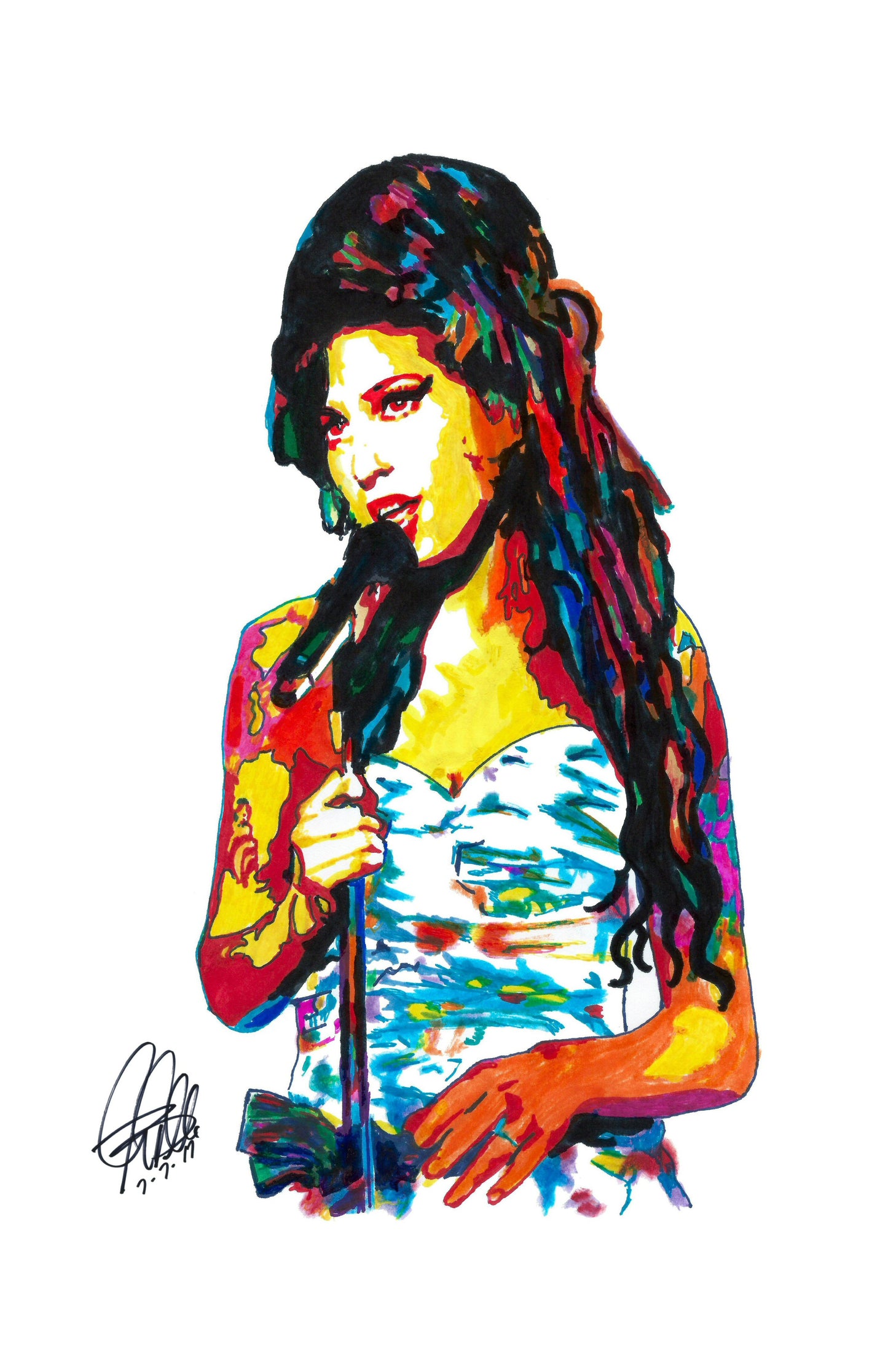 Amy Winehouse Singer Soul Music Print Poster Wall Art 11x17