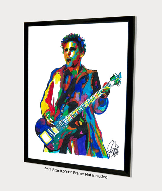 Matt Bellamy Muse Singer Guitar Hard Rock Music Poster Print Wall Art 8.5x11