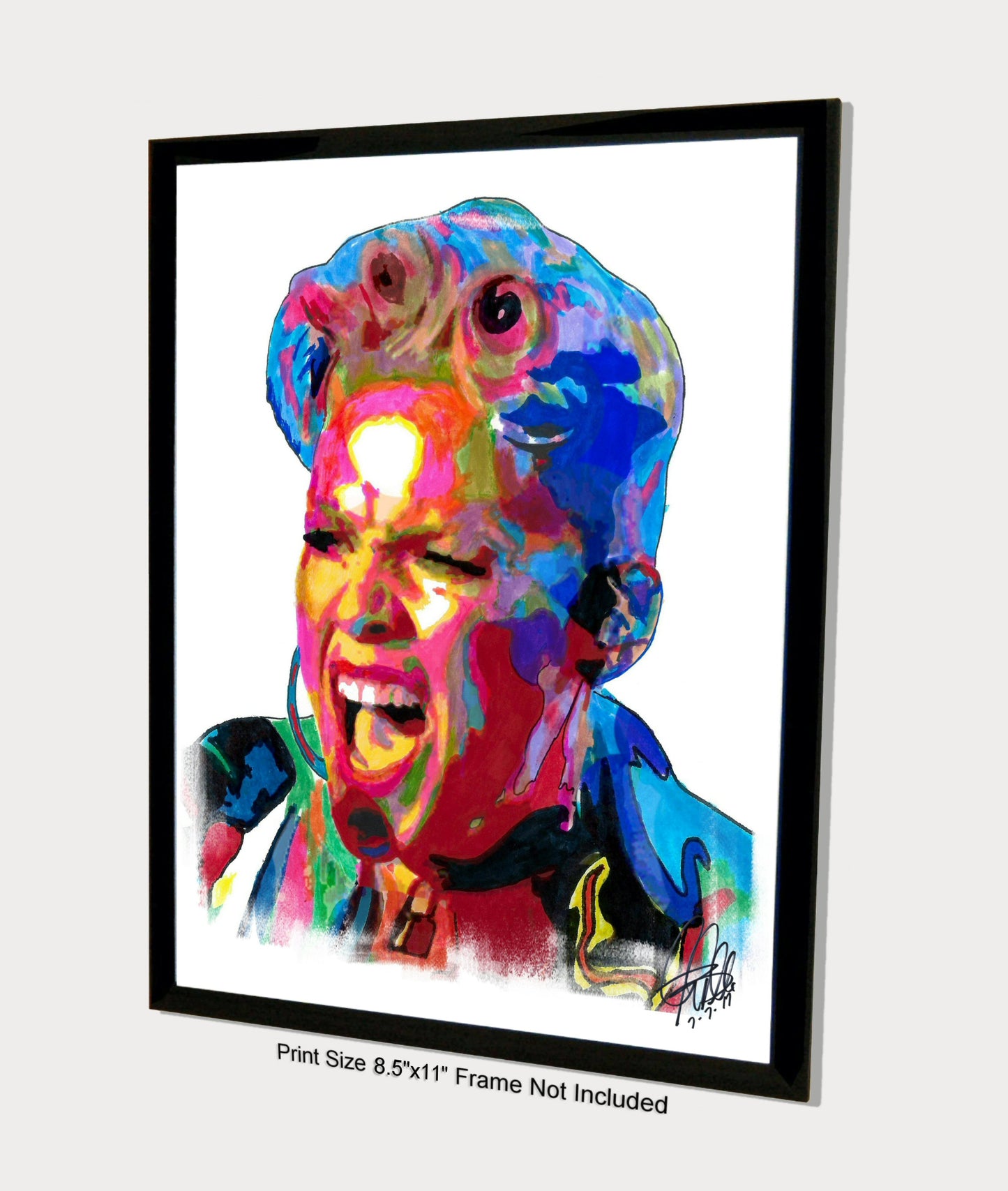 Pink Singer Rock Pop Music Poster Print Wall Art 8.5x11