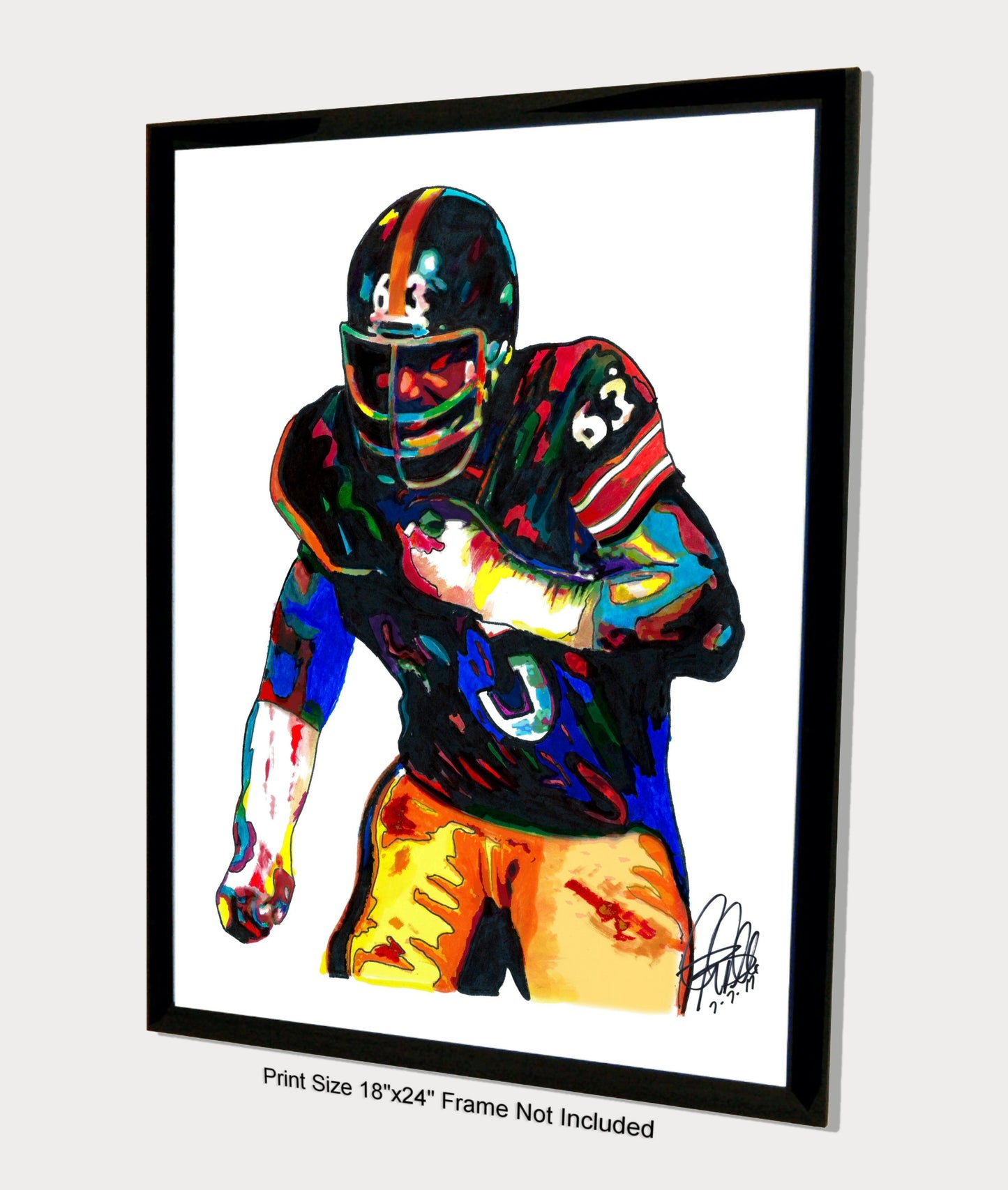 Ernie Holmes Pittsburgh Steelers Football Sports Poster Print Wall Art 18x24