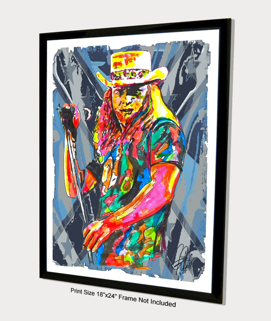 Ronnie Van Zant Lynyrd Skynyrd Rock Poster Print Wall Art 18x24