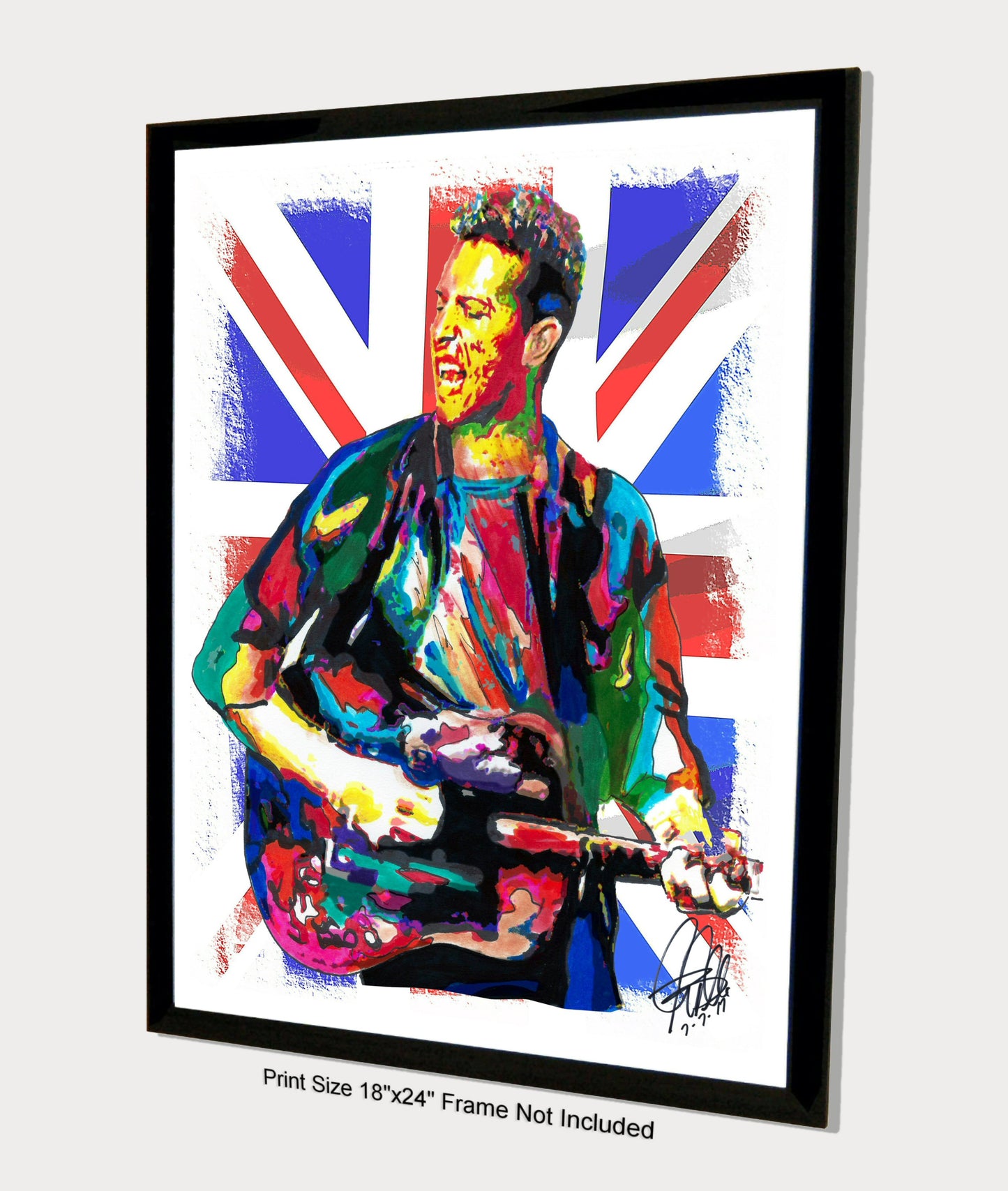 Chris Martin Coldplay Singer Guitar Indie Rock Music Poster Print Wall 18x24