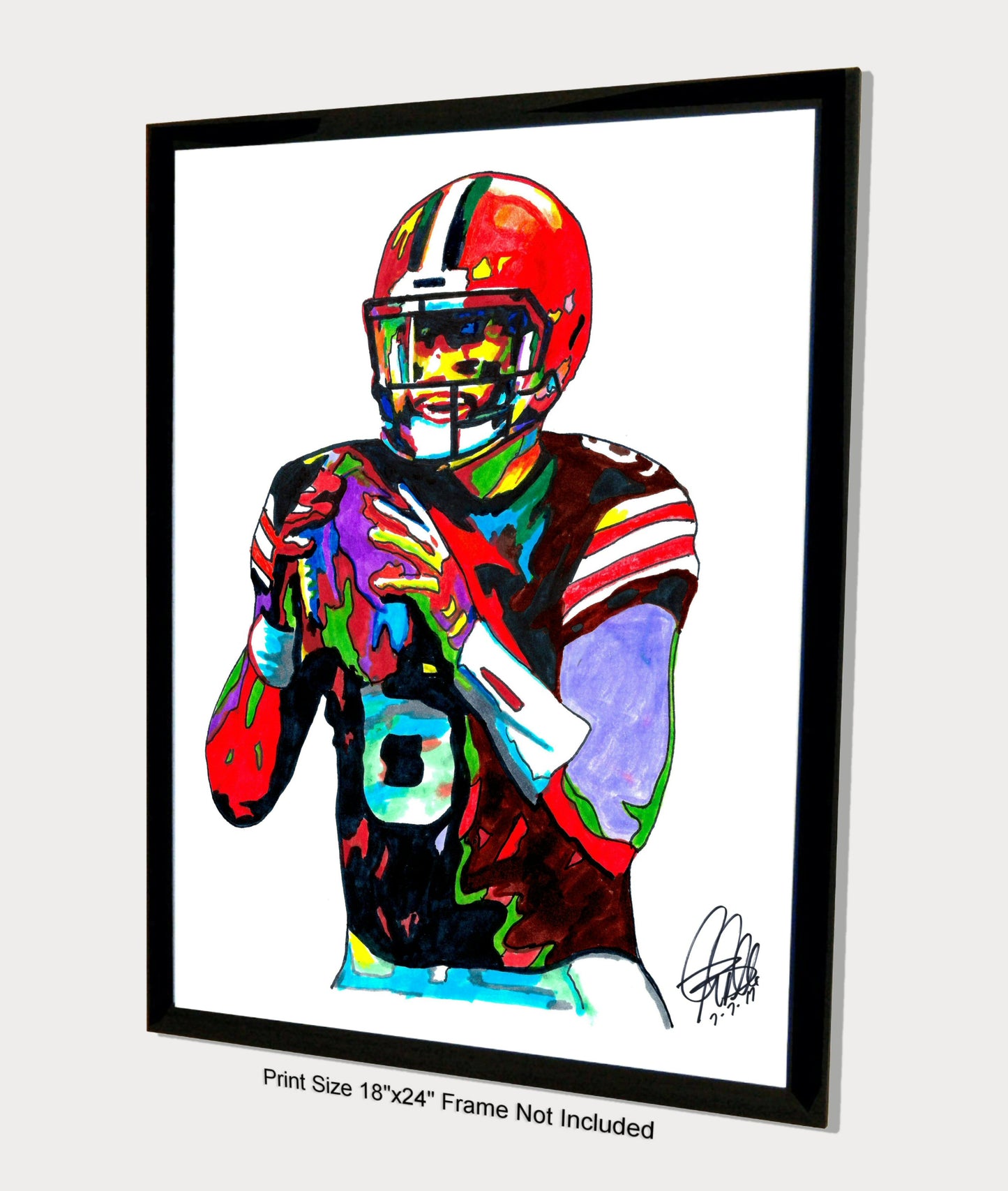 Baker Mayfield Cleveland Browns Football Poster Print Wall Art 18x24